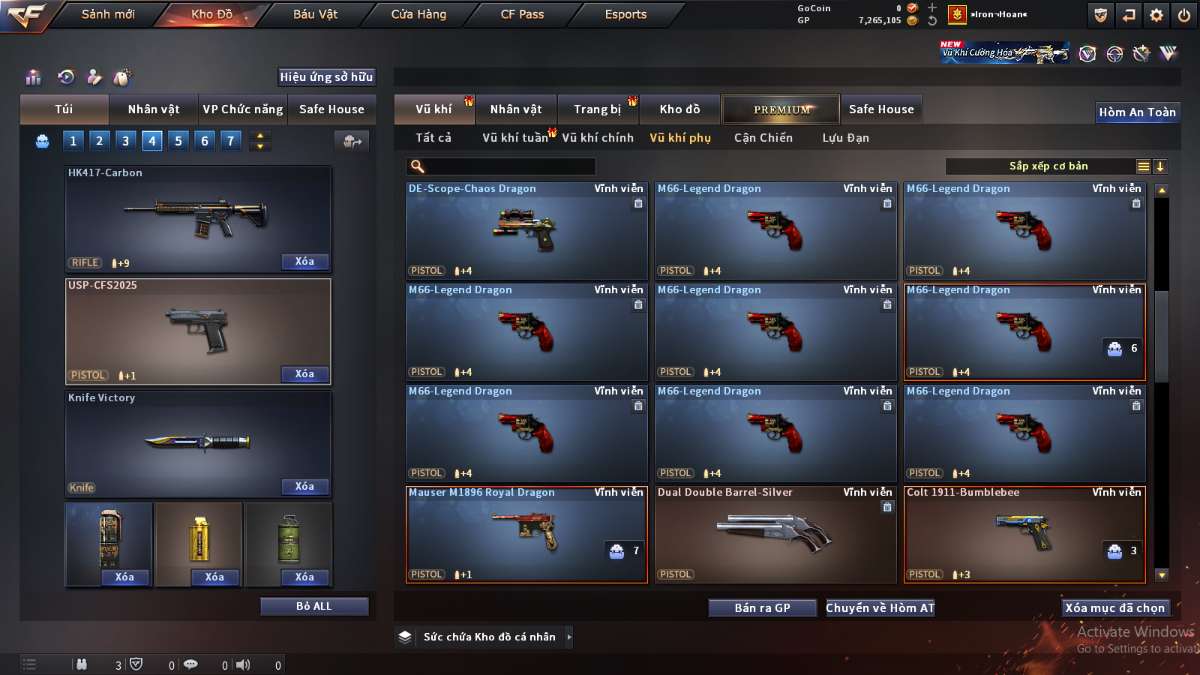 shop acc cf uy tin gia re
